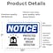Signmission Protected By Glass Break Detector Sign With Symbol, 10 in W x Rectangle, Vinyl Decal OS-2PACK-NS-D-710-L-17902 - alternate 2